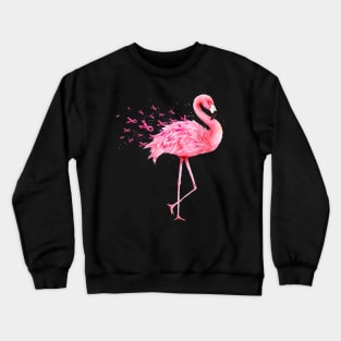 Cute Flamingo Pink Ribbon Breast Cancer Awareness Crewneck Sweatshirt